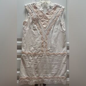 Cream Lace Embellished Dress